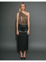 Brunette The Label Brunette The Label Haut Asymétrique En Satin Brunette The Label - Léopard