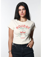 Girl Dangerous Girl Dangerous T-Shirt Holiday Cheers Holiday Cheers - Blanc Cassé
