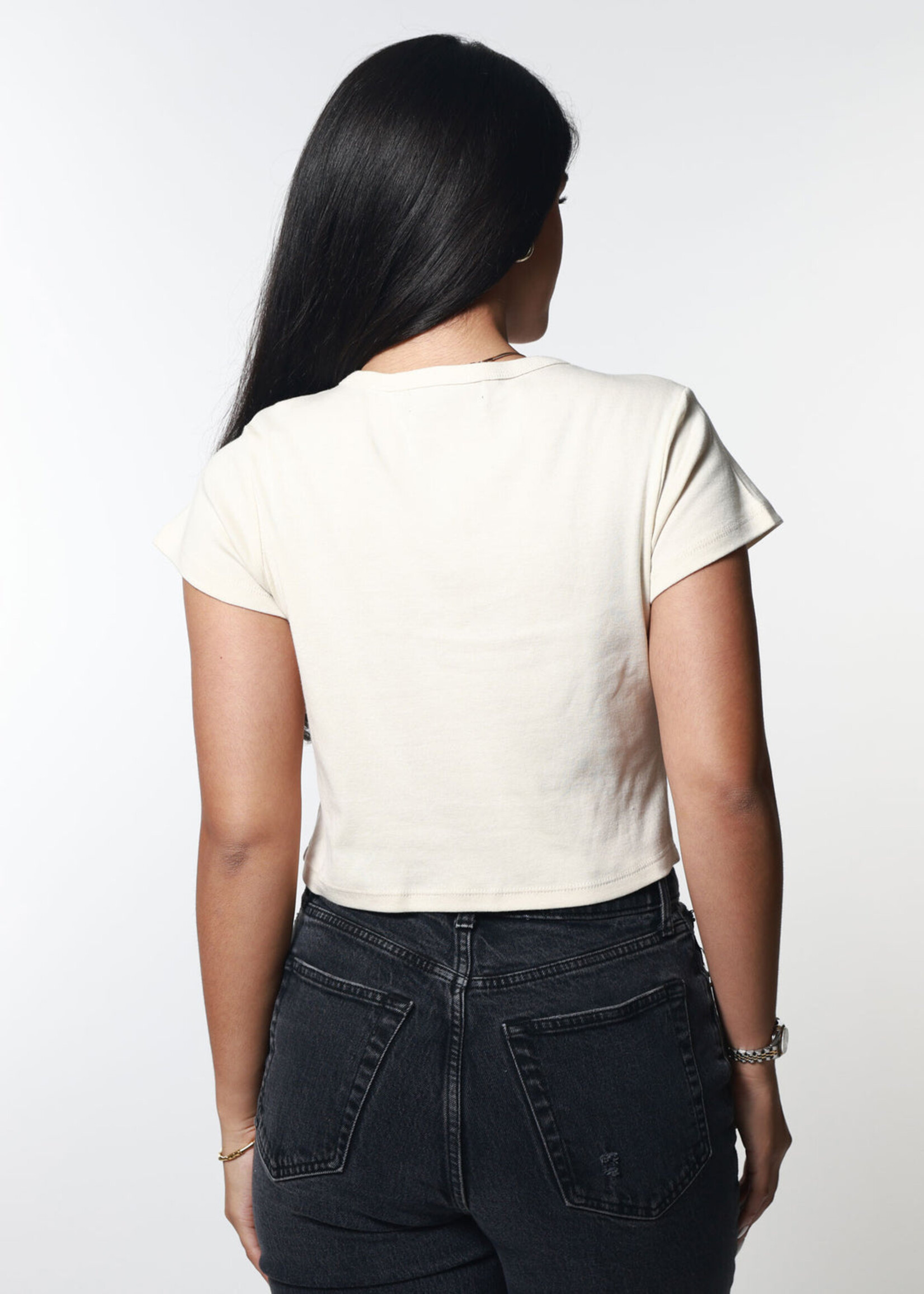 Girl Dangerous Girl Dangerous Holiday Cheers Baby Tee - Off White