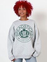 Girl Dangerous Girl Dangerous Breadsticks Oversized Crewneck - Heather Grey