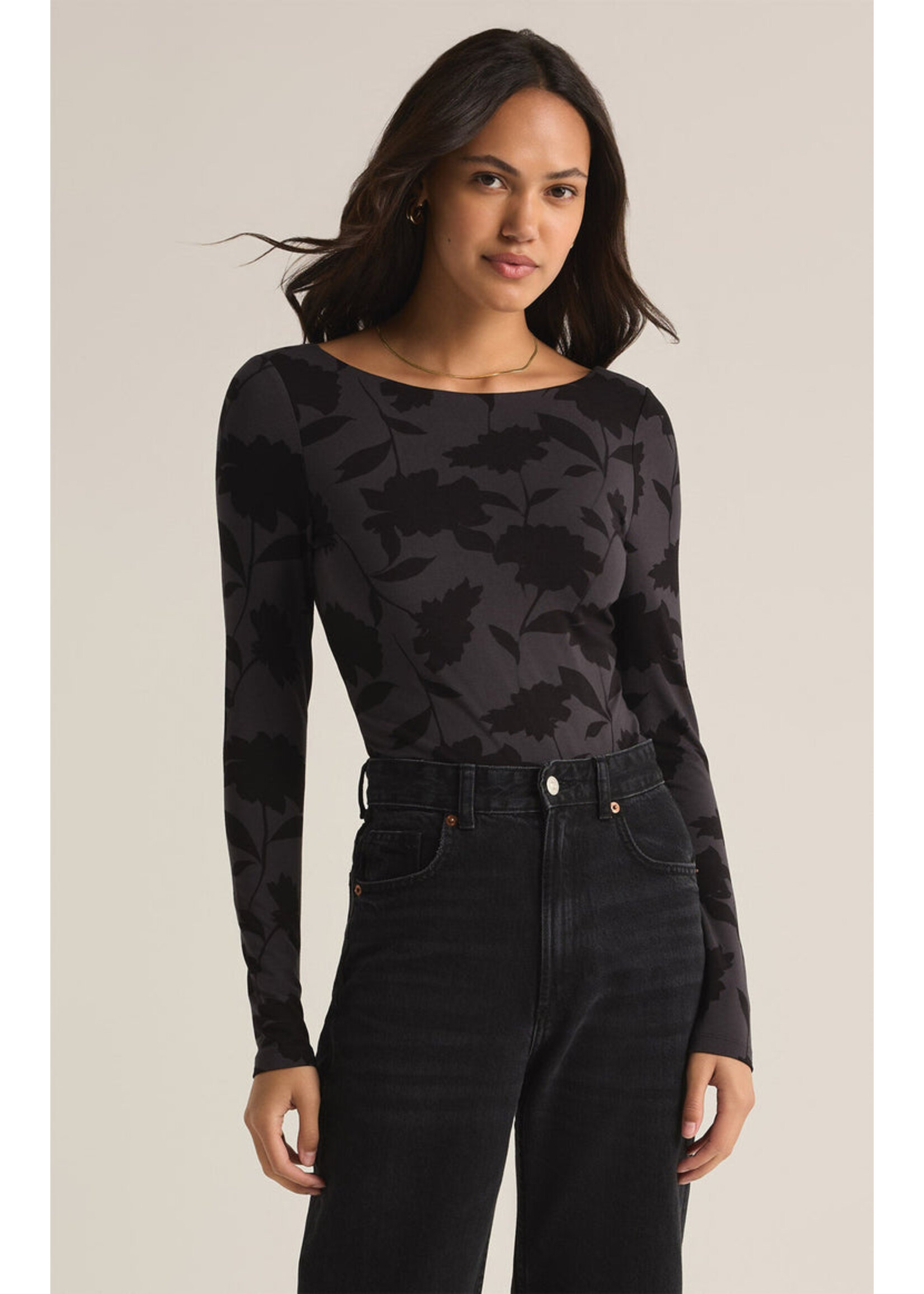 Z-Supply Z-Supply Baela Shadow Floral Bodysuit - Black