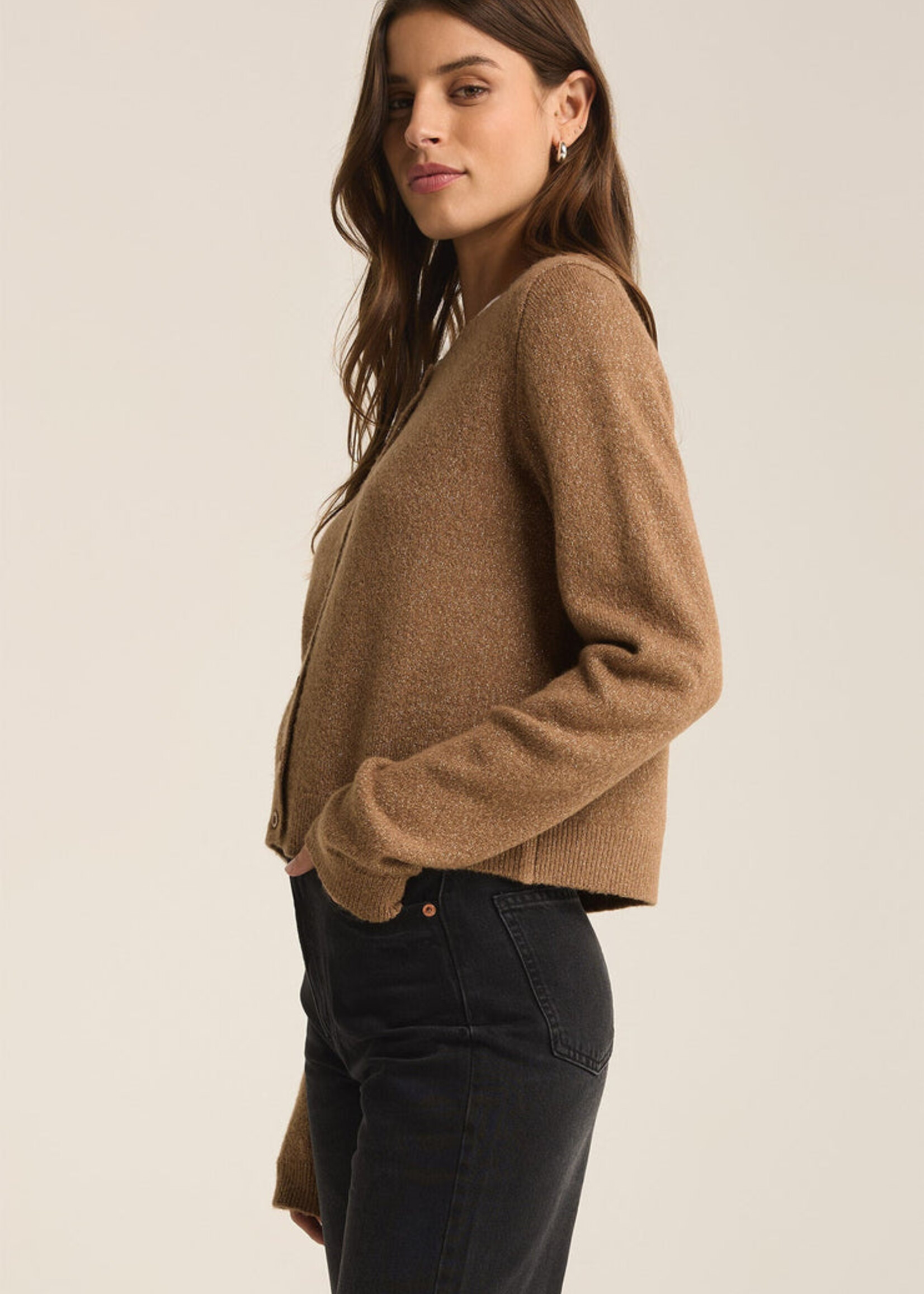 Z-Supply Z-Supply Cardigan Métallique Outlook - Campfire