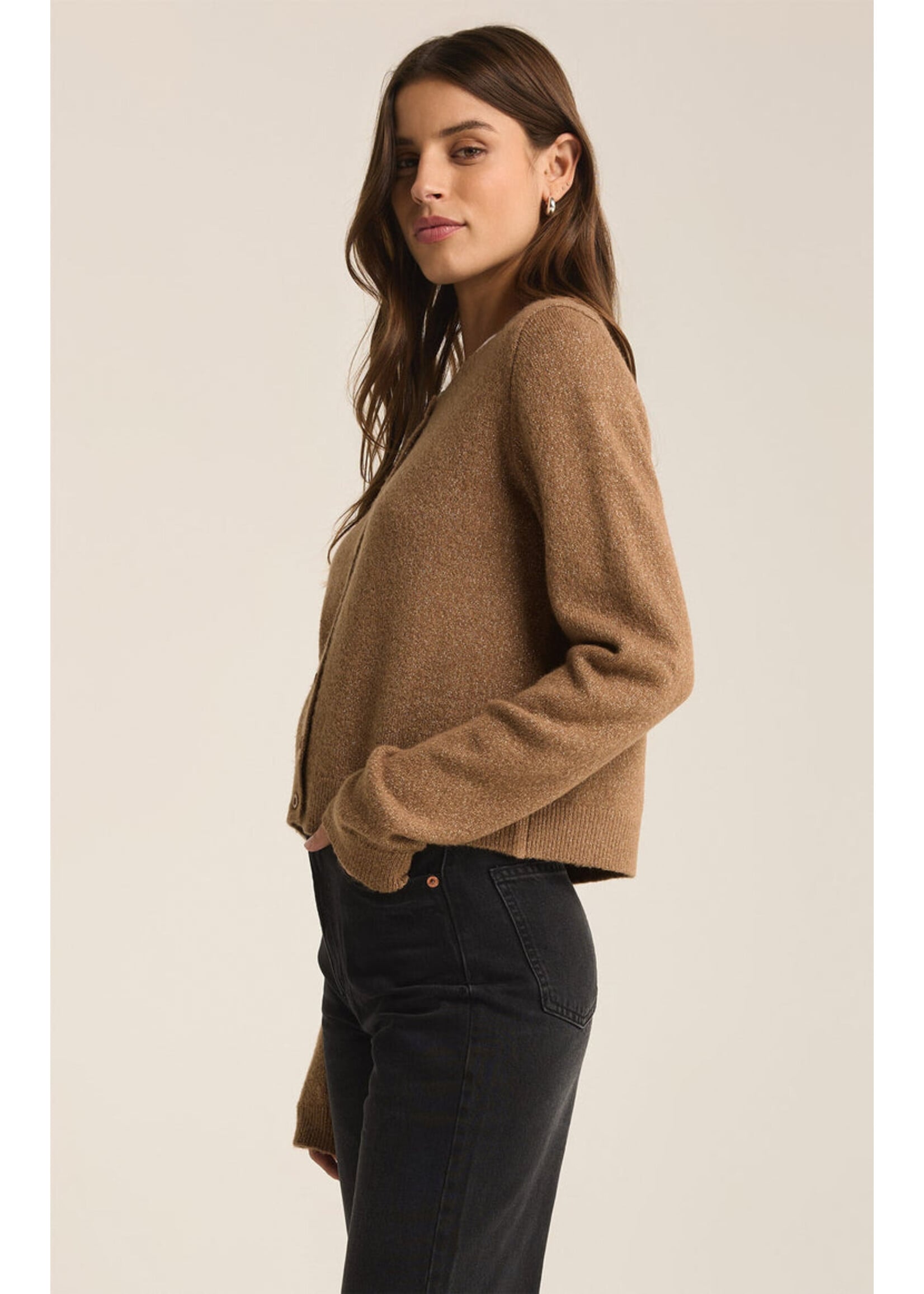 Z-Supply Z-Supply Cardigan Métallique Outlook - Campfire
