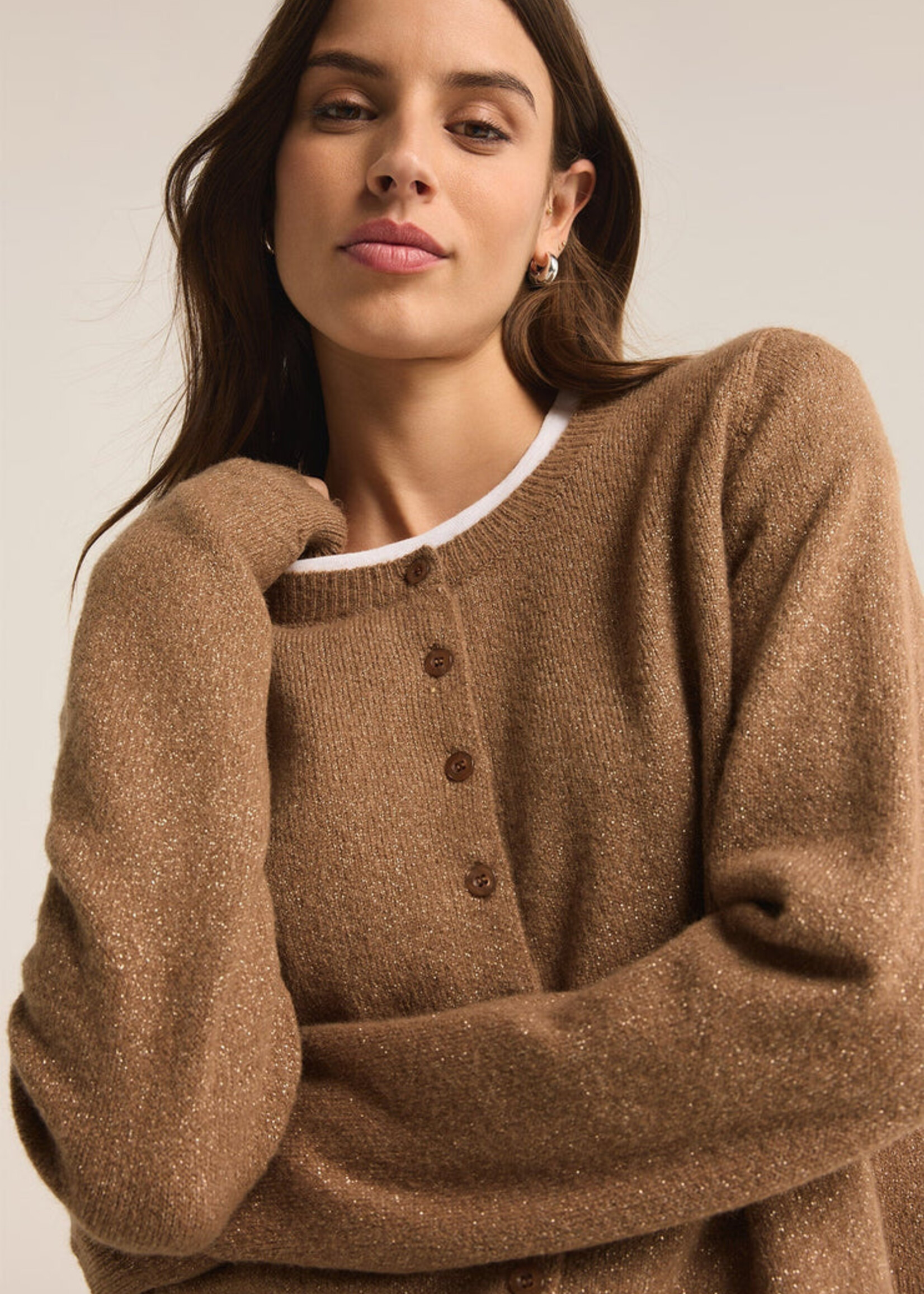 Z-Supply Z-Supply Cardigan Métallique Outlook - Campfire