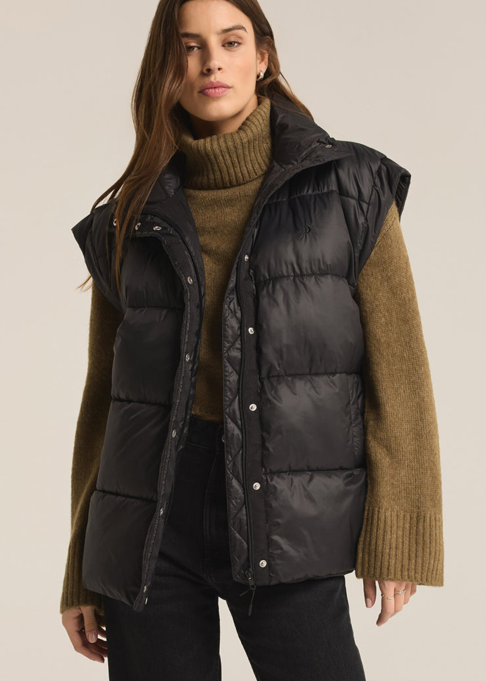 Z-Supply Z-Supply Gilet Matelassé Surdimensionné Sundown - Noir