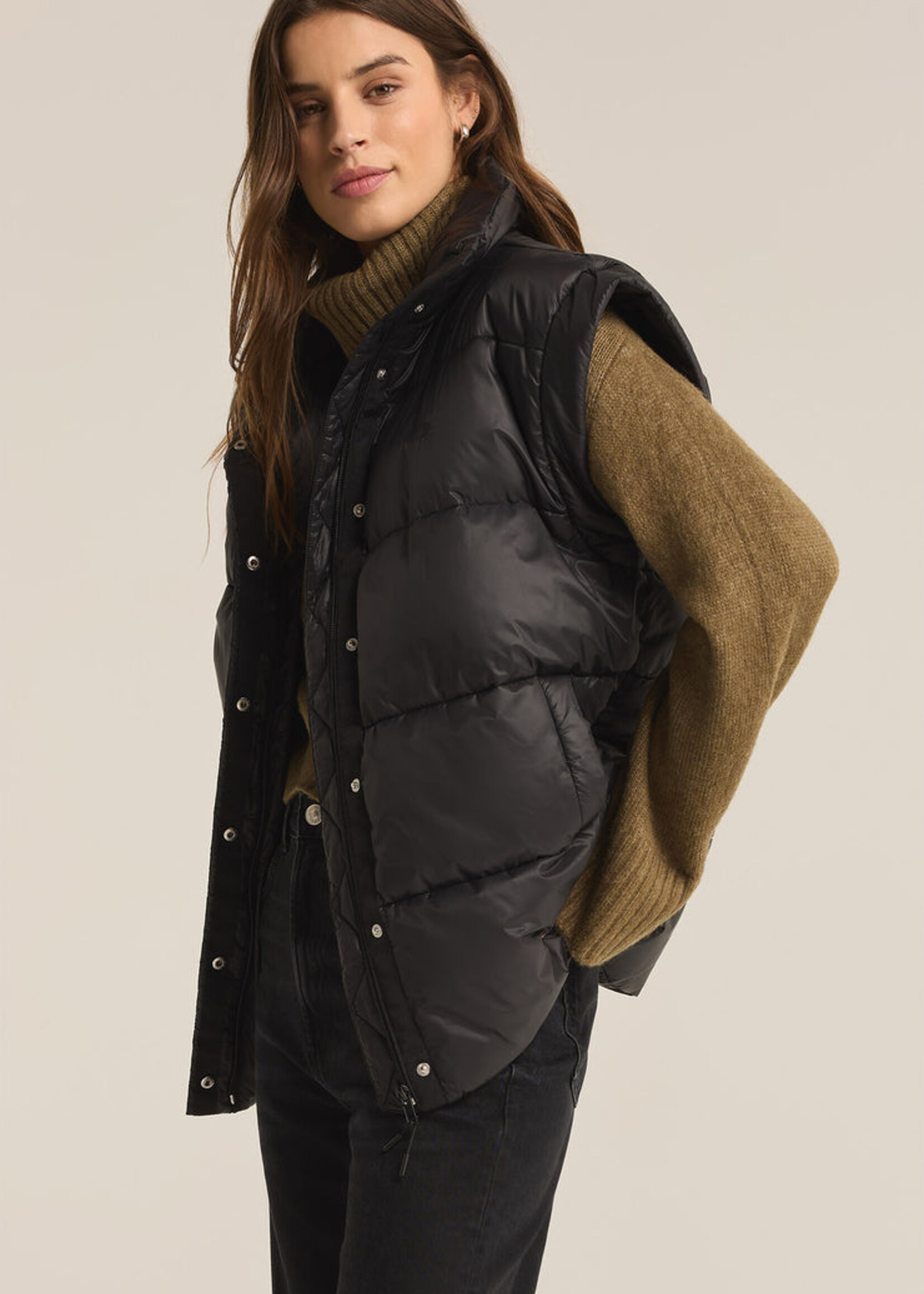 Z-Supply Z-Supply Gilet Matelassé Surdimensionné Sundown - Noir