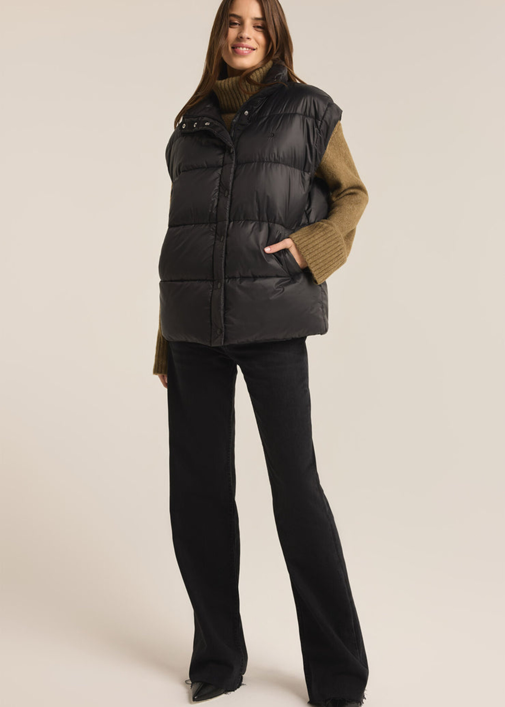 Z-Supply Z-Supply Gilet Matelassé Surdimensionné Sundown - Noir