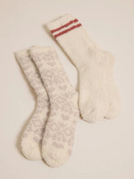 Z-Supply Z-Supply Fairisle Heart Sock 2 Pack - Crystal