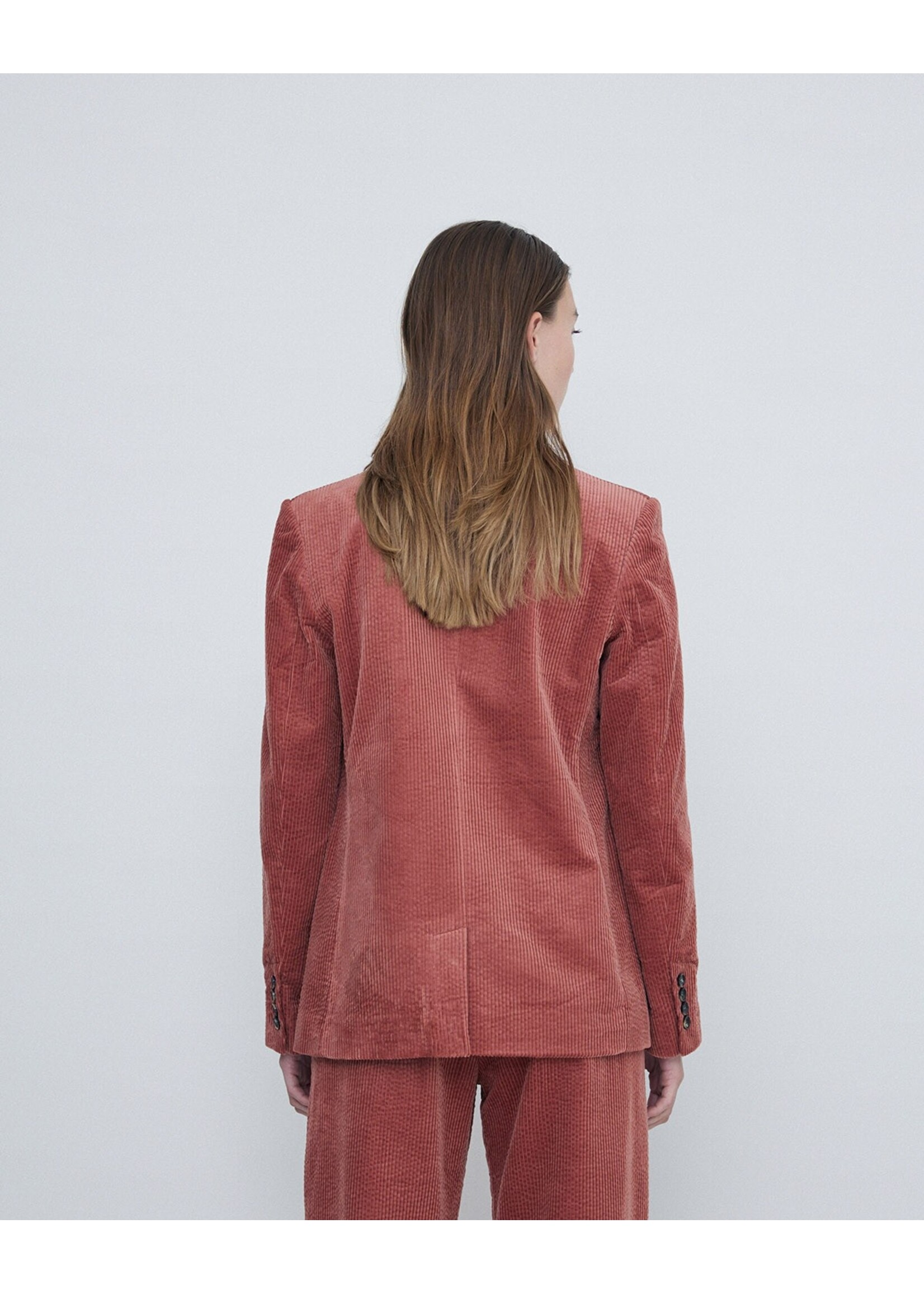 Yerse Yerse Corduroy Blazer / Coat - Terracota