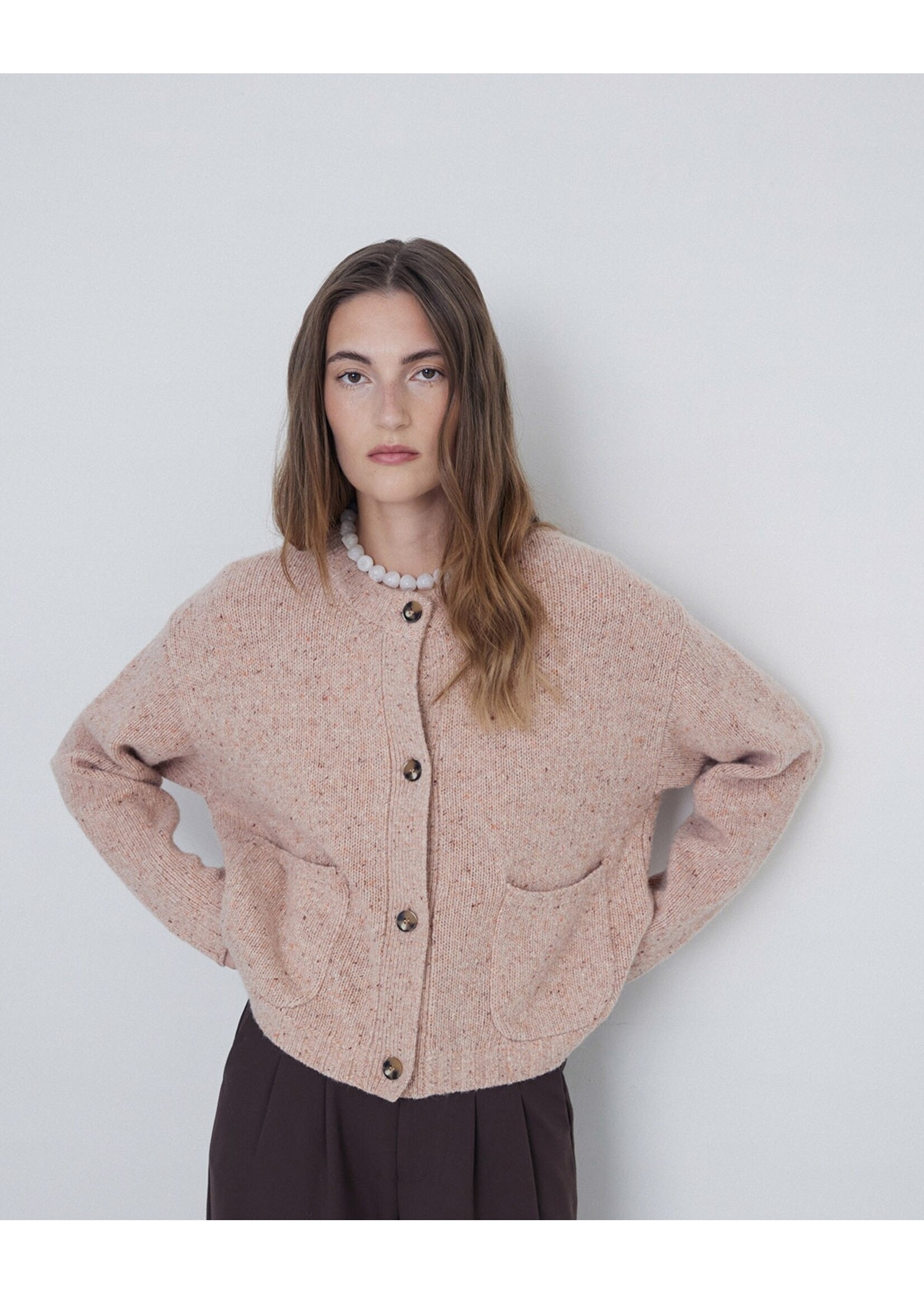 Yerse Yerse Cardigan En Laine À Boutons - Rose