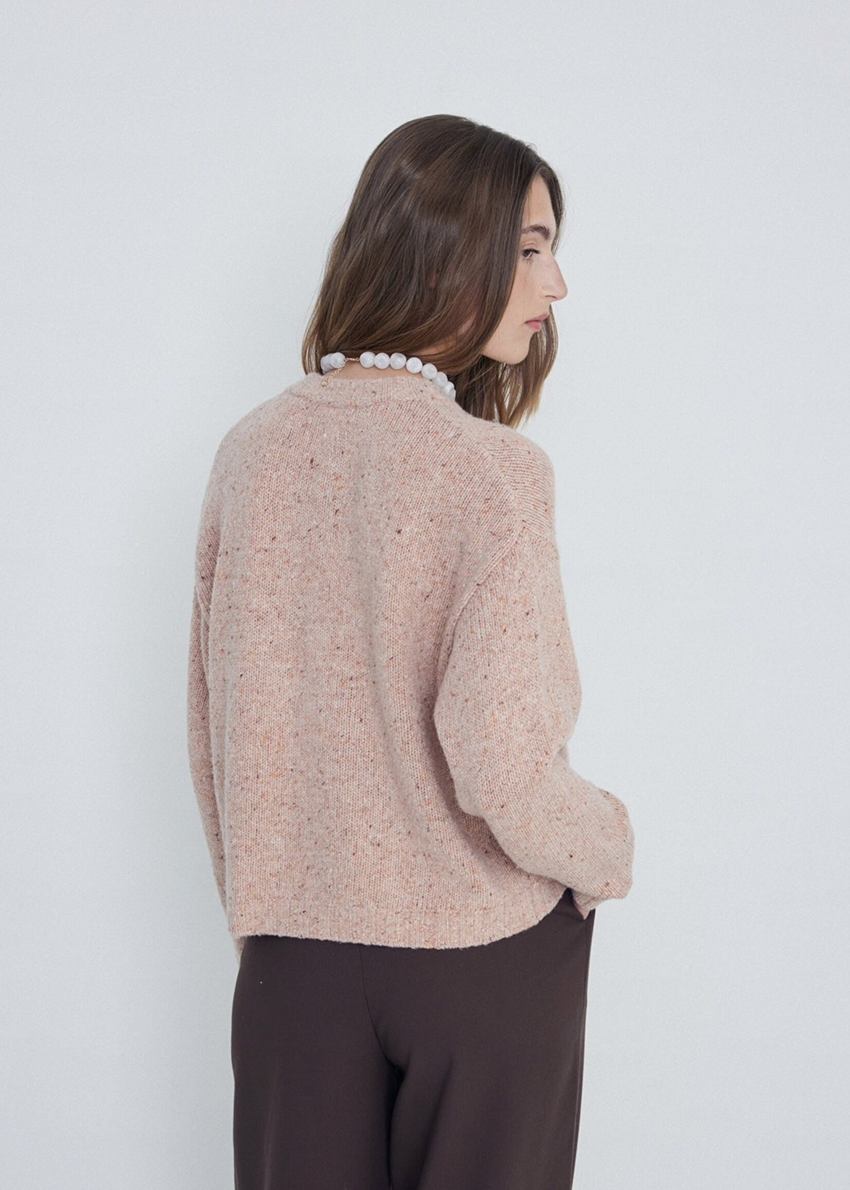Yerse Yerse Wool Cardigan Buttons - Pink