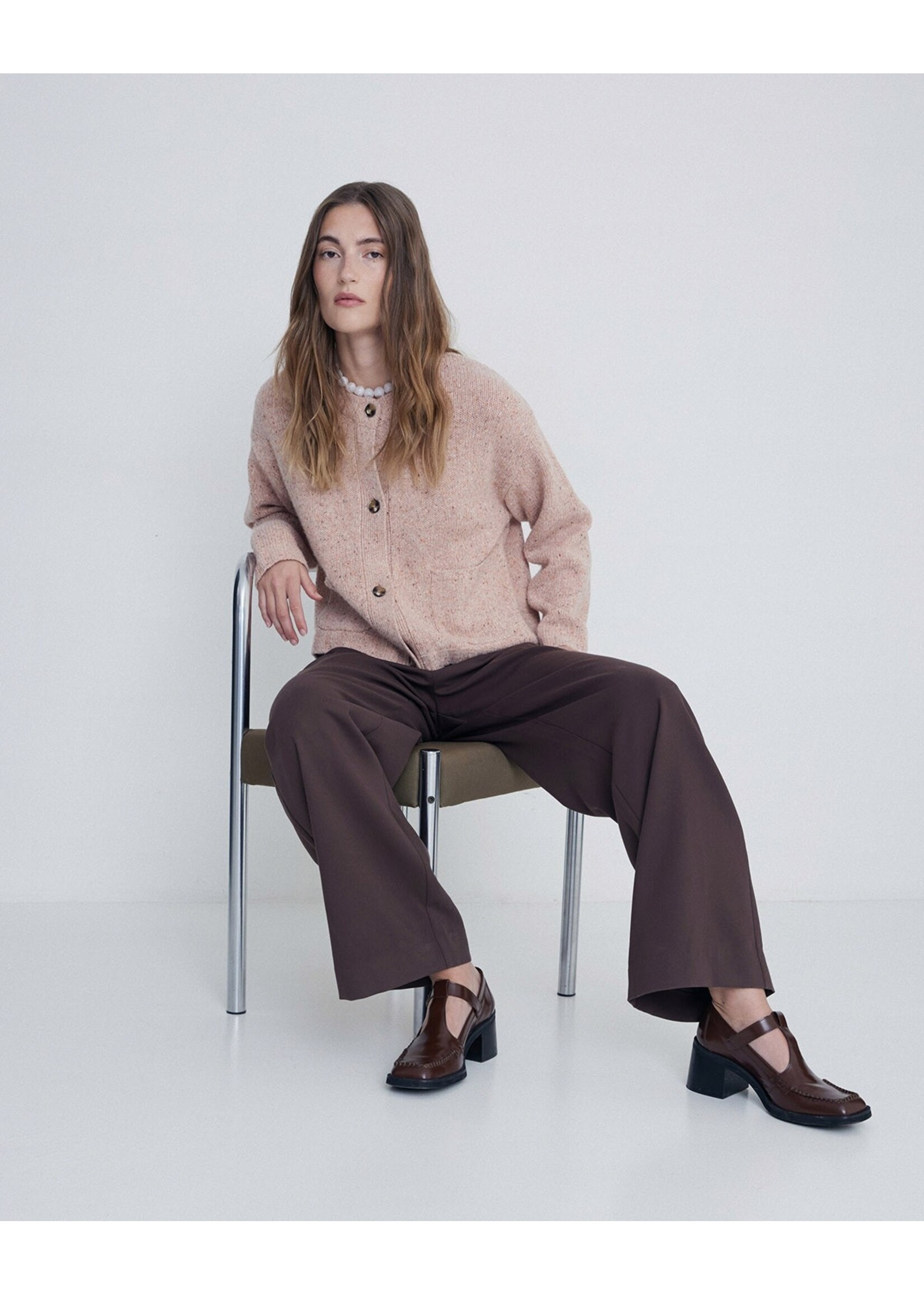 Yerse Yerse Cardigan En Laine À Boutons - Rose