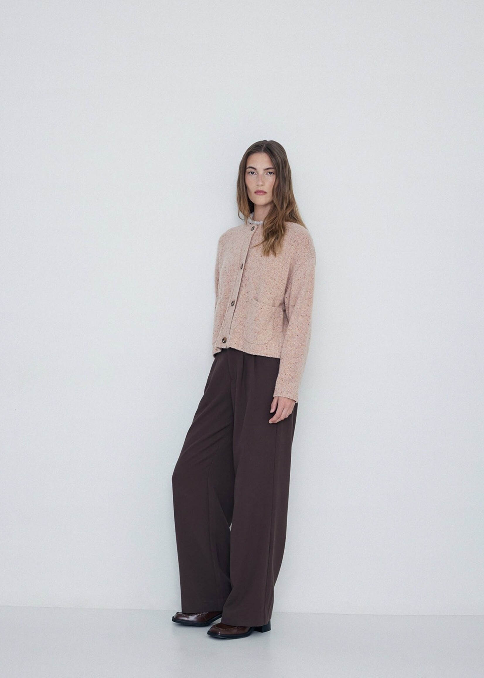 Yerse Yerse Wool Cardigan Buttons - Pink