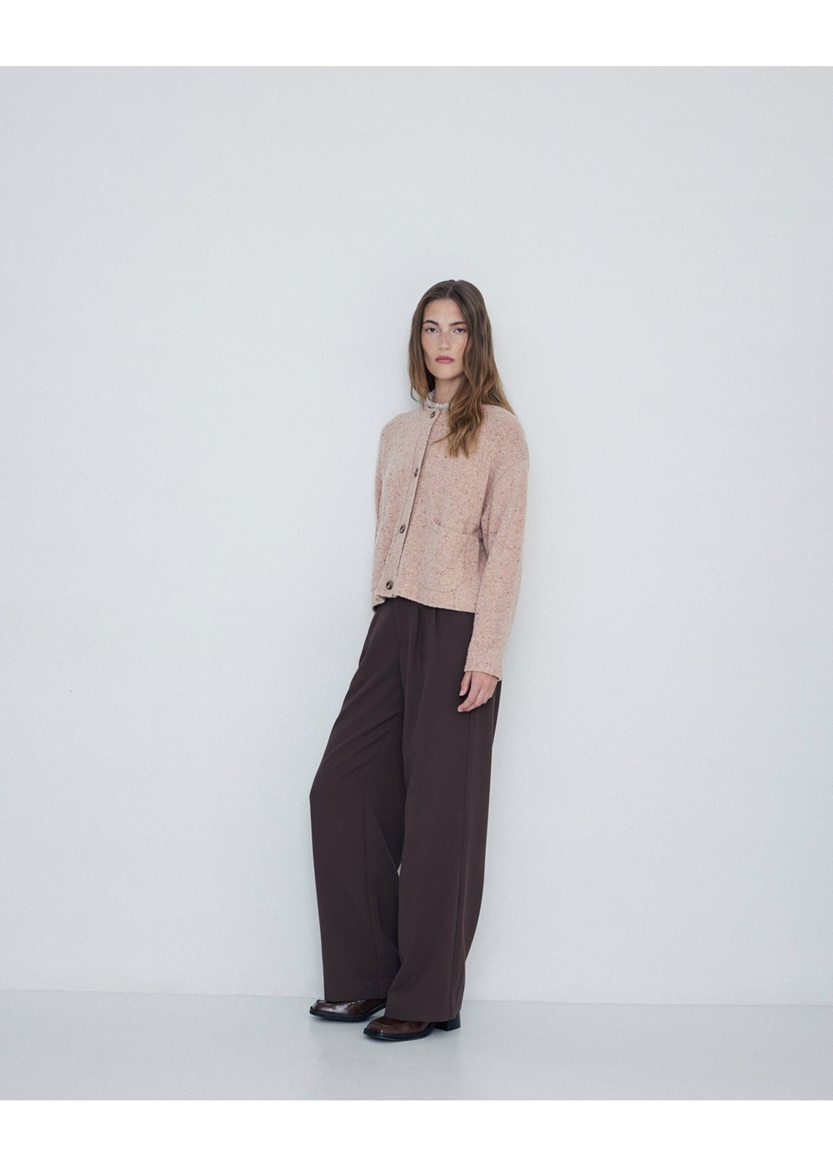 Yerse Yerse Wool Cardigan Buttons - Pink