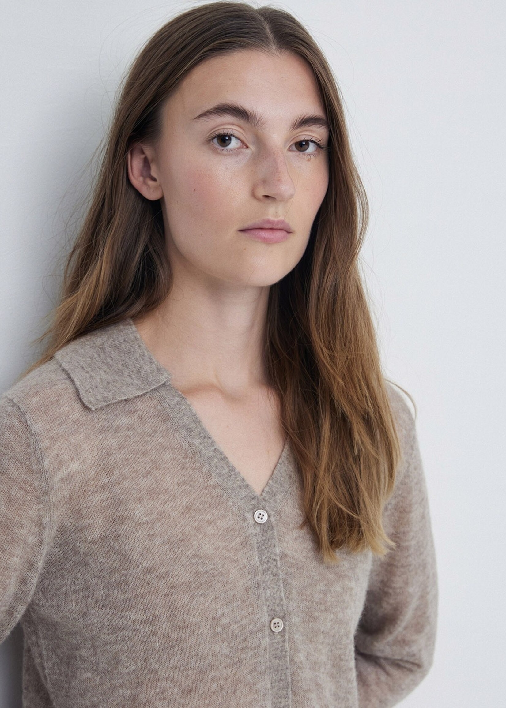 Yerse Yerse Alpaca Cardigan - Dark Beige