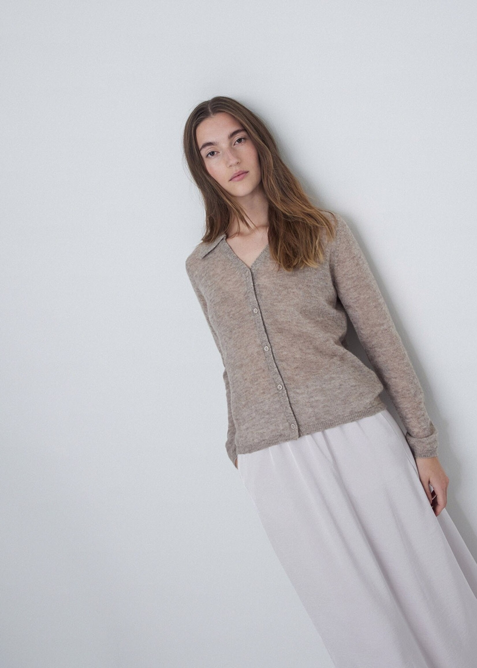 Yerse Yerse Alpaca Cardigan - Dark Beige