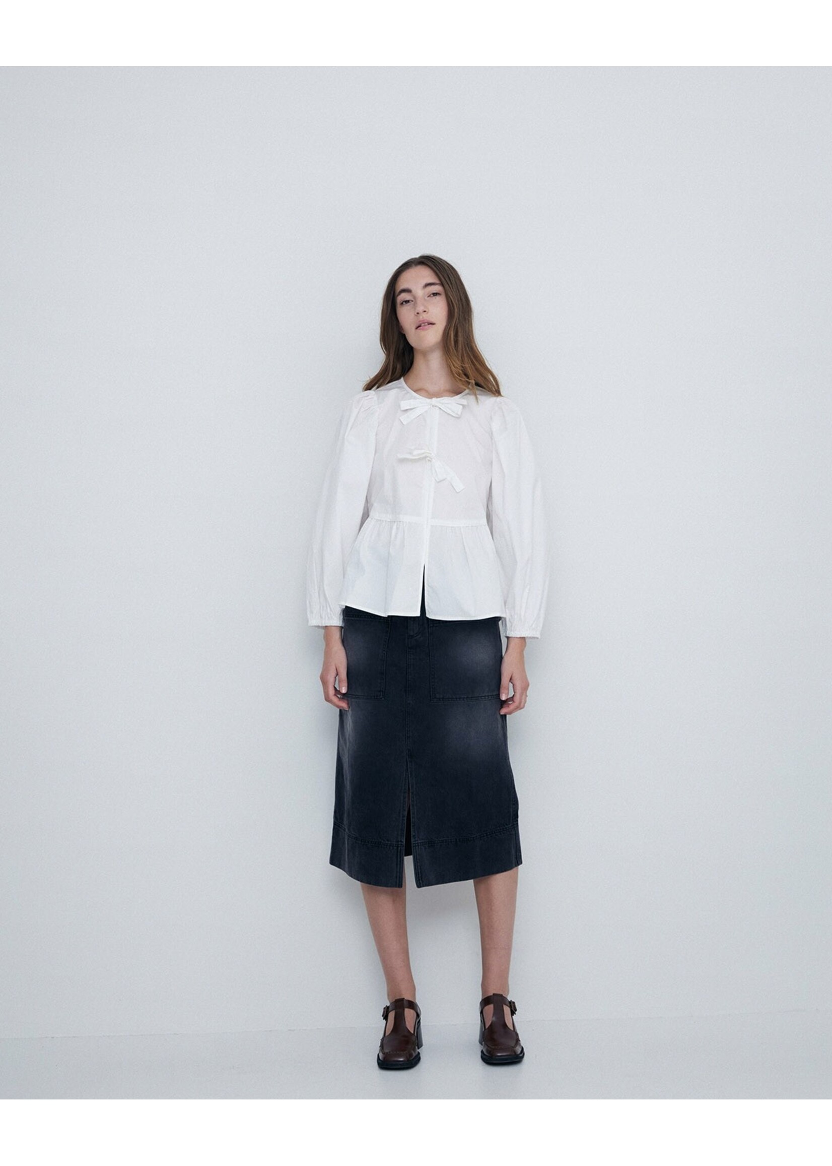 Yerse Yerse Chemise Avec Rubans - Blanc