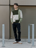 Blend Blend Color Blocks Sweater - Forest Night