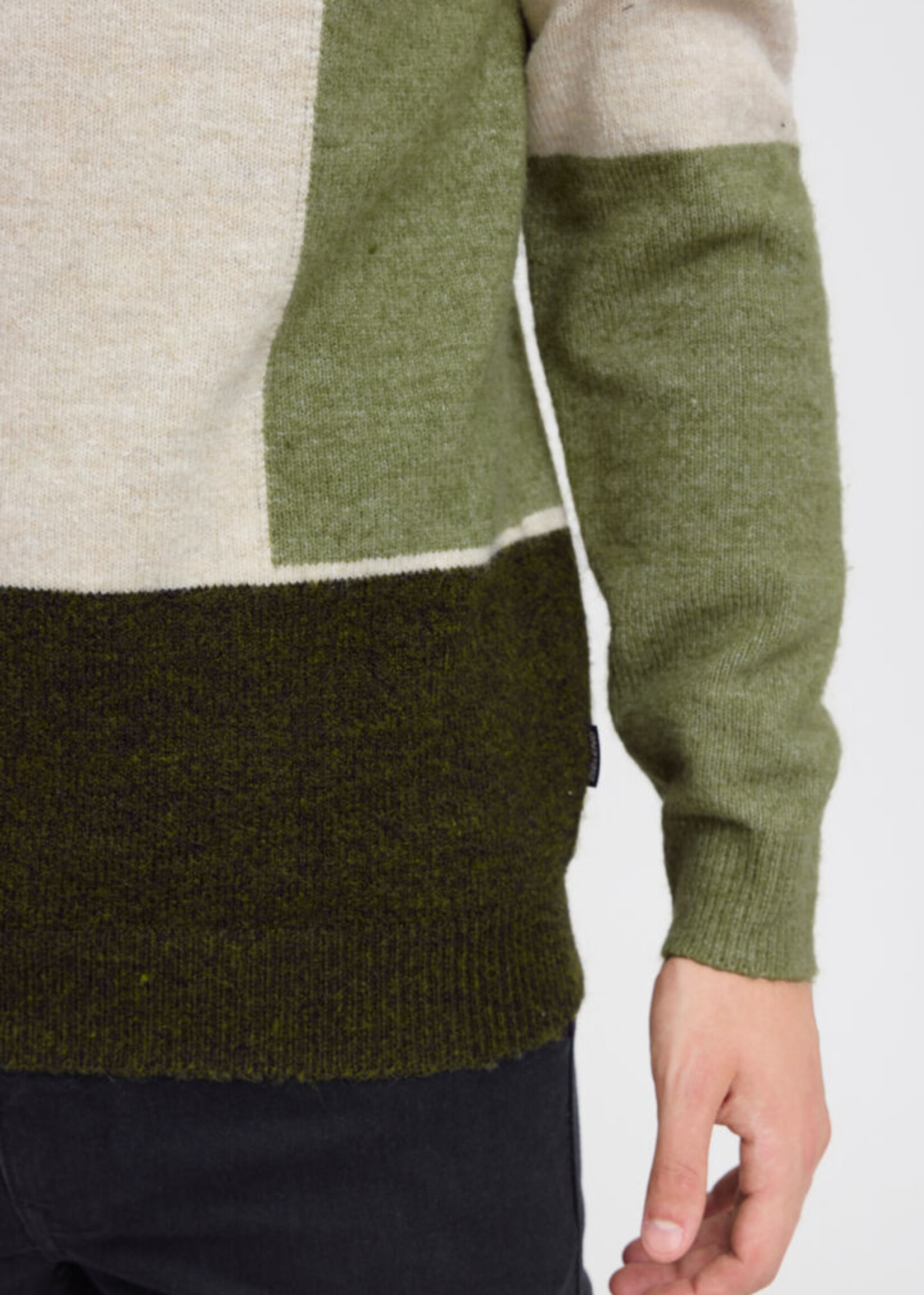 Blend Blend Color Blocks Sweater - Forest Night