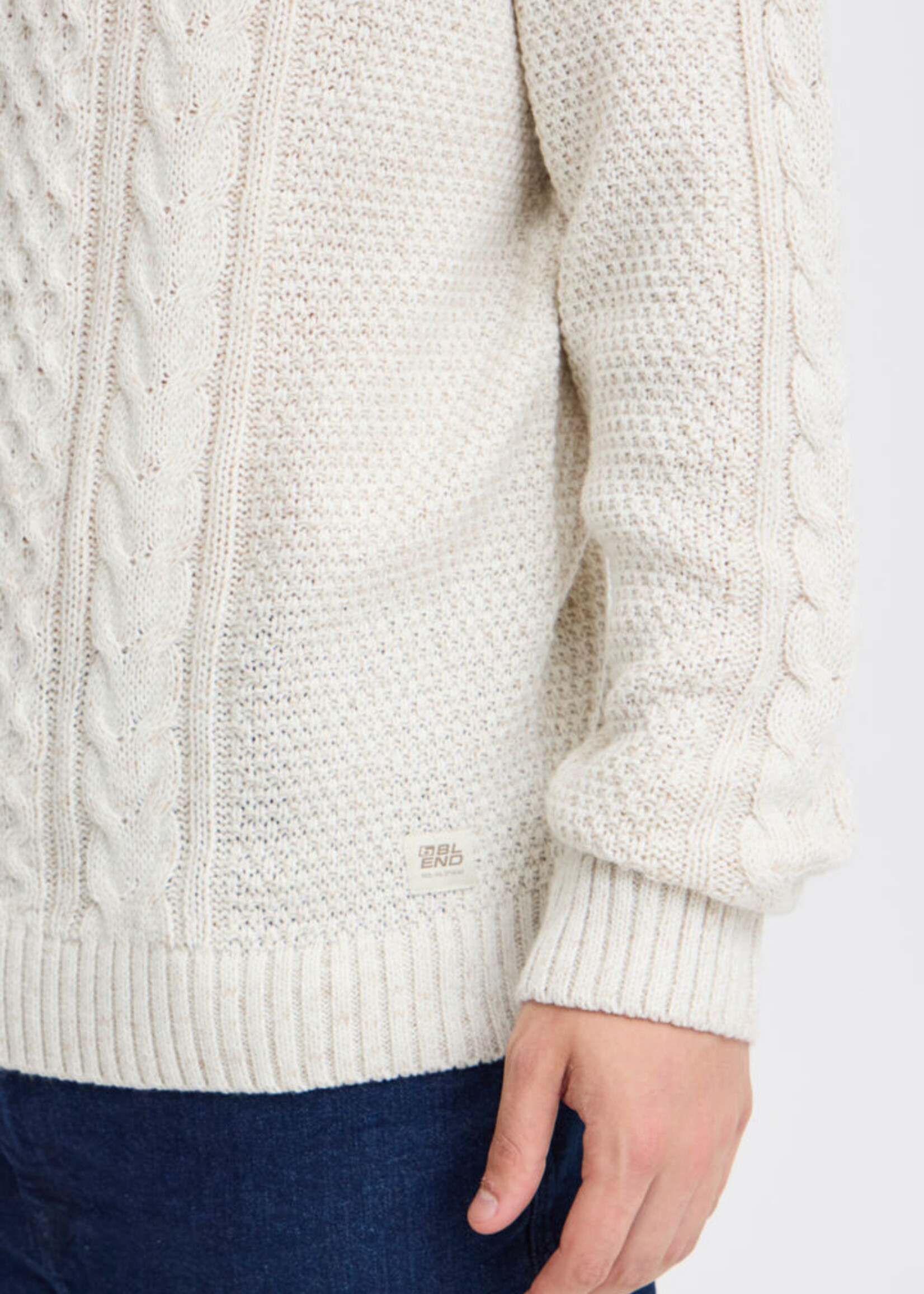 Blend Blend Pull En Maille Torsadée – Vanilla Ice