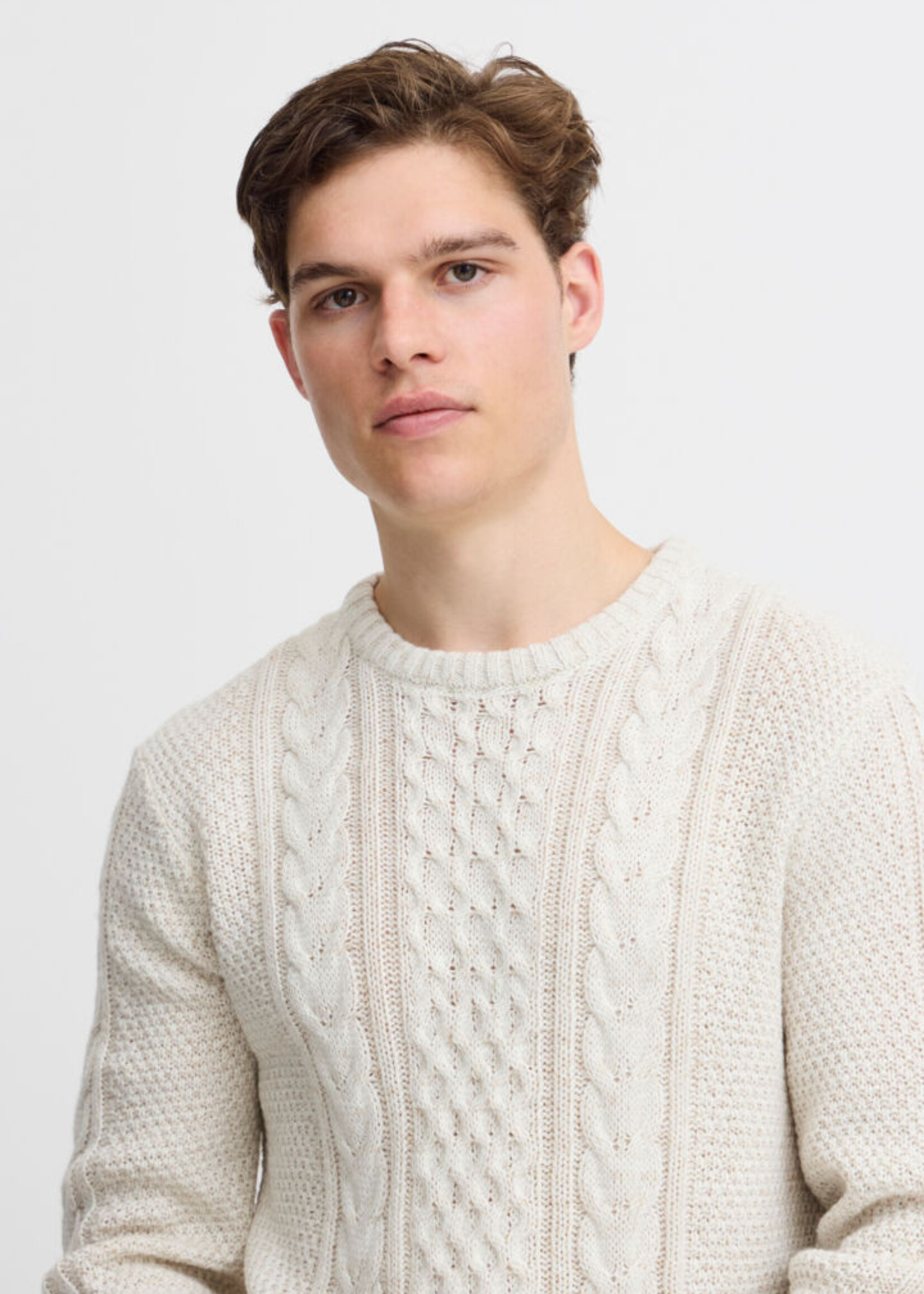 Blend Blend Cable Knit Sweater - Vanilla Ice