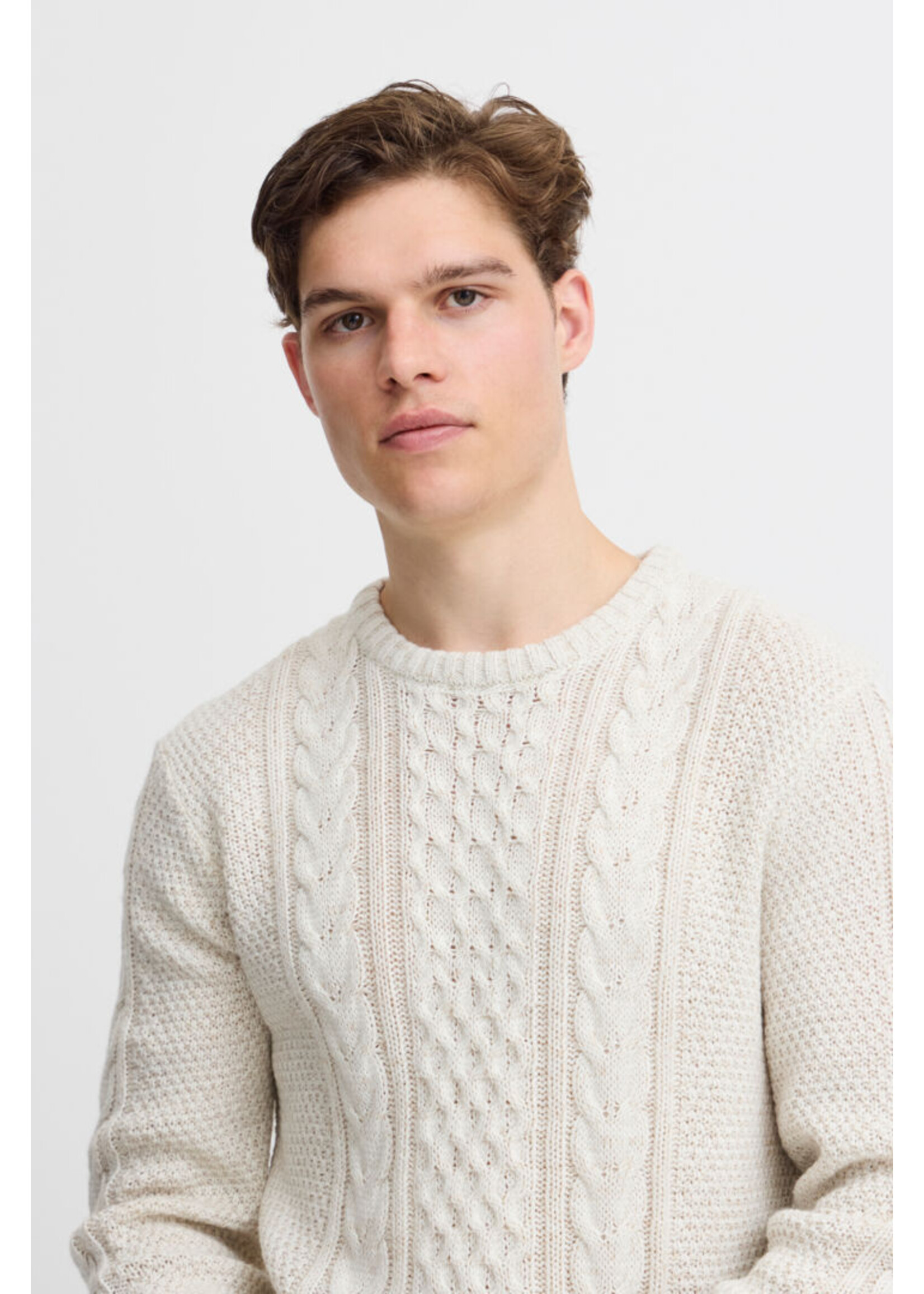 Blend Blend Cable Knit Sweater - Vanilla Ice