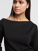 Yaya Women YAYA Off-Shoulder Top With Long Sleeves - Black