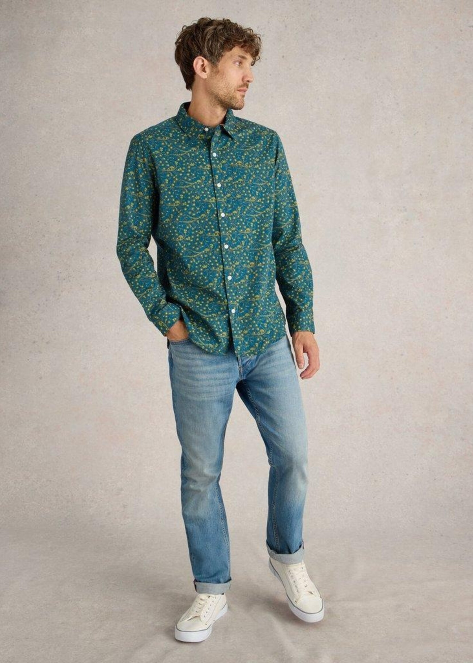 White Stuff White Stuff Climbing Thorns Printed Shirt - Blue Print