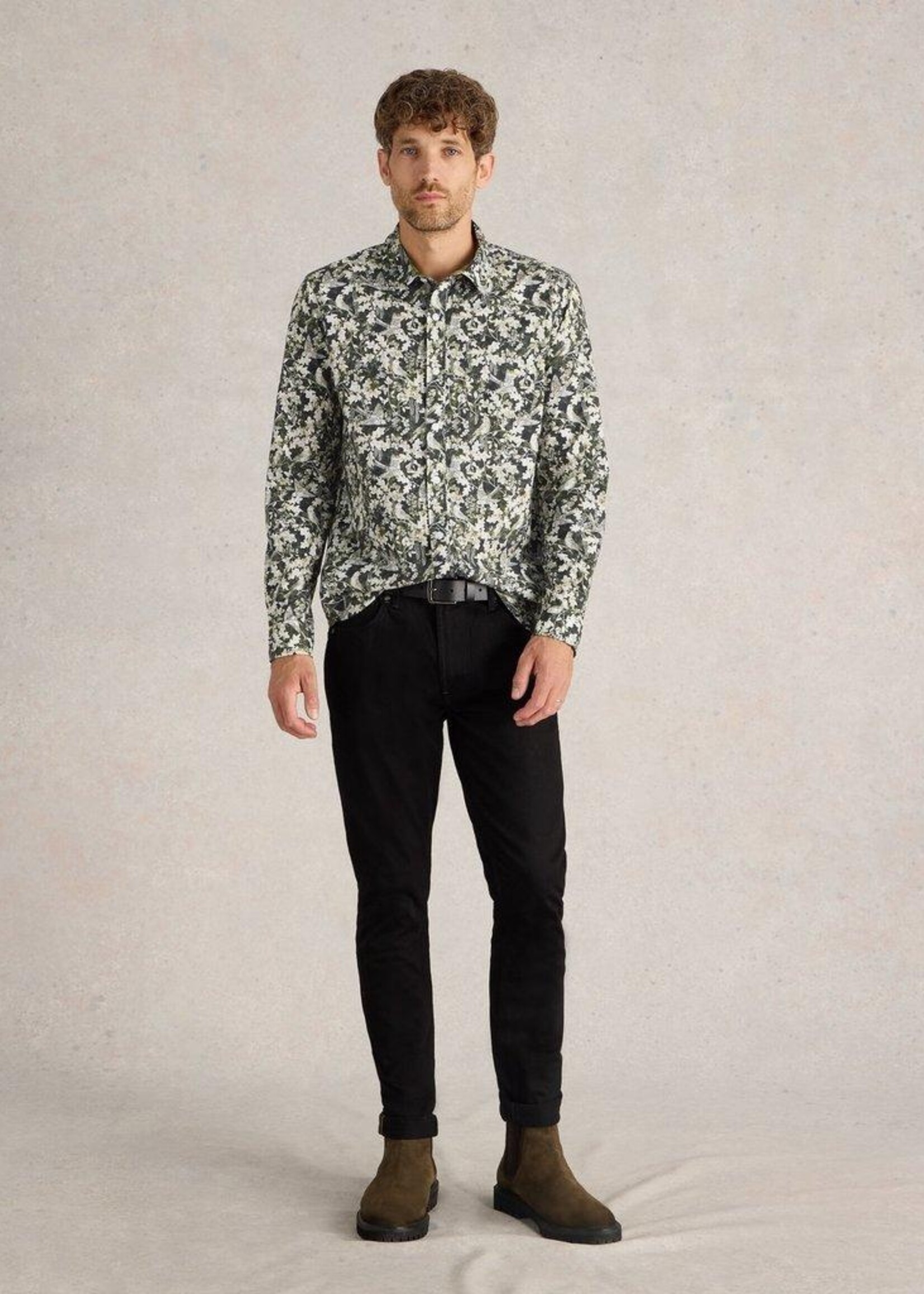White Stuff White Stuff Hawtorn Bird Printed Shirt - Black Multi