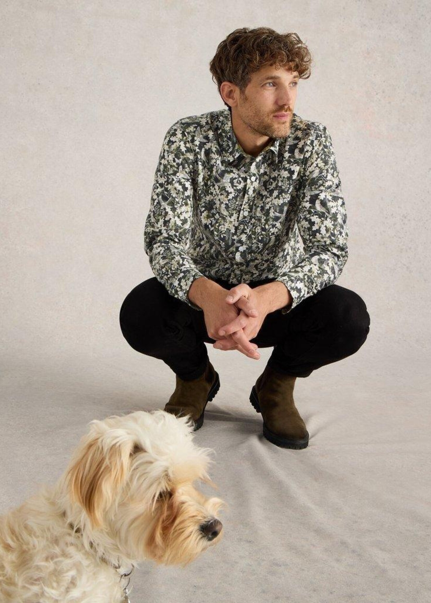 White Stuff White Stuff Hawtorn Bird Printed Shirt - Black Multi