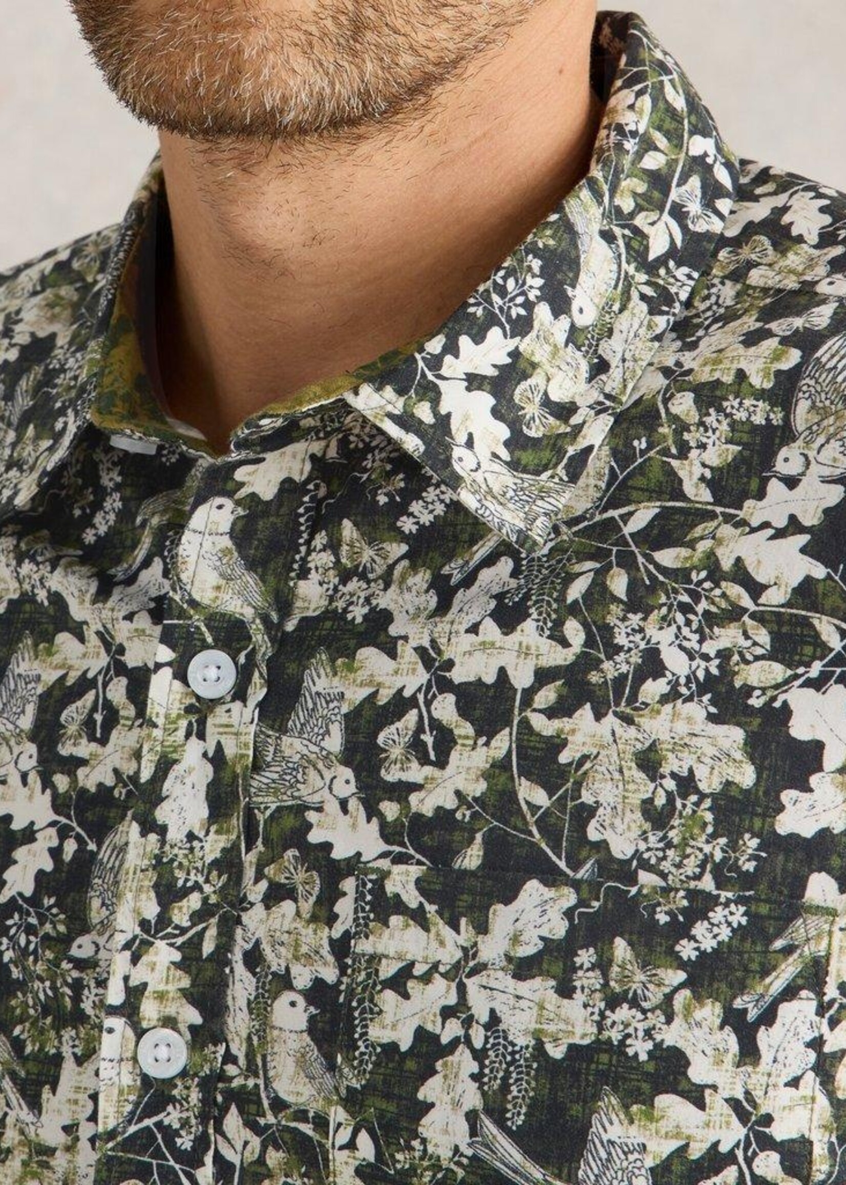White Stuff White Stuff Hawtorn Bird Printed Shirt - Black Multi