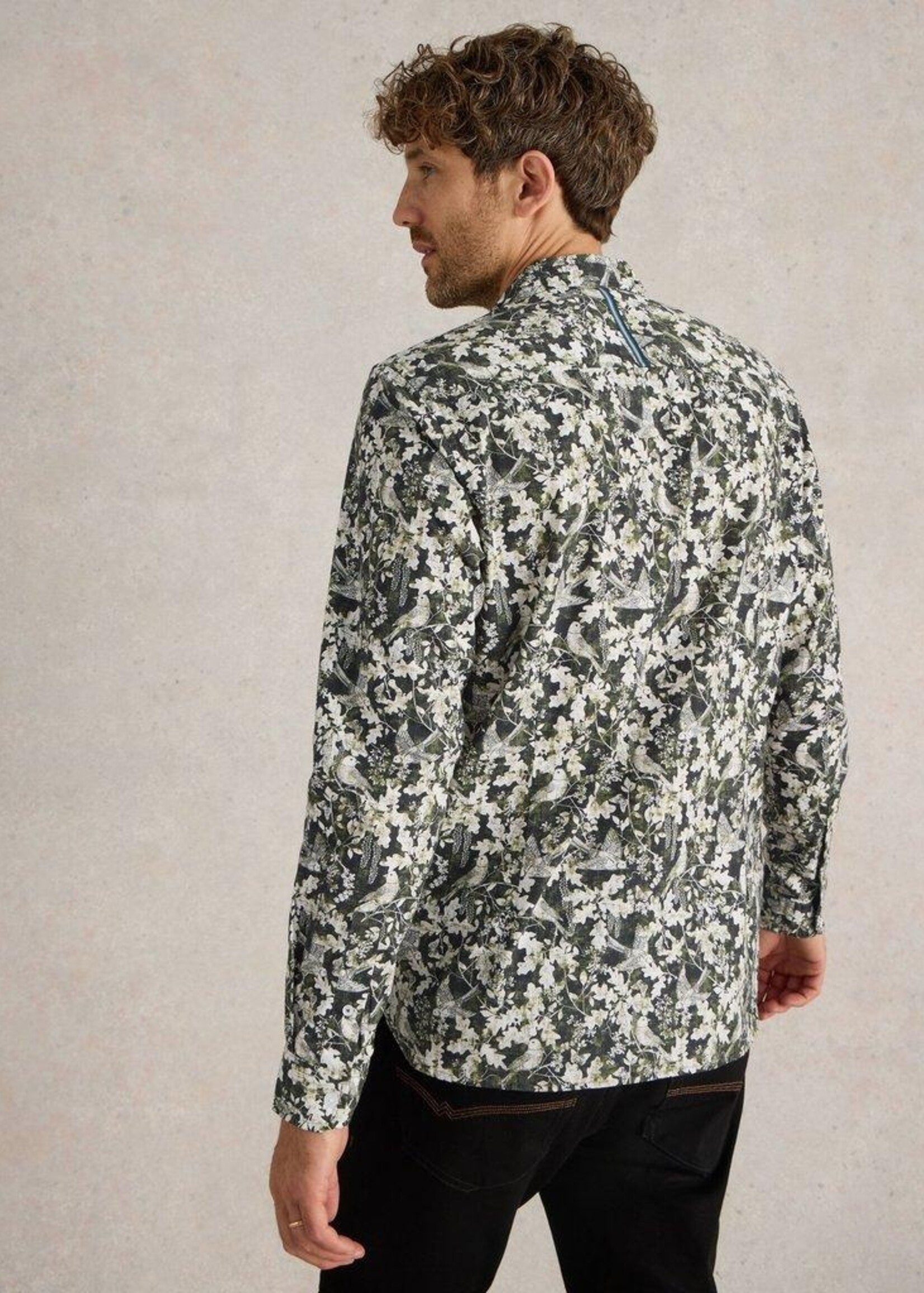 White Stuff White Stuff Hawtorn Bird Printed Shirt - Black Multi