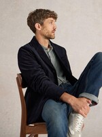 White Stuff White Stuff Blazer En Velours Côtelé Kirkby - Bleu Marine Foncé