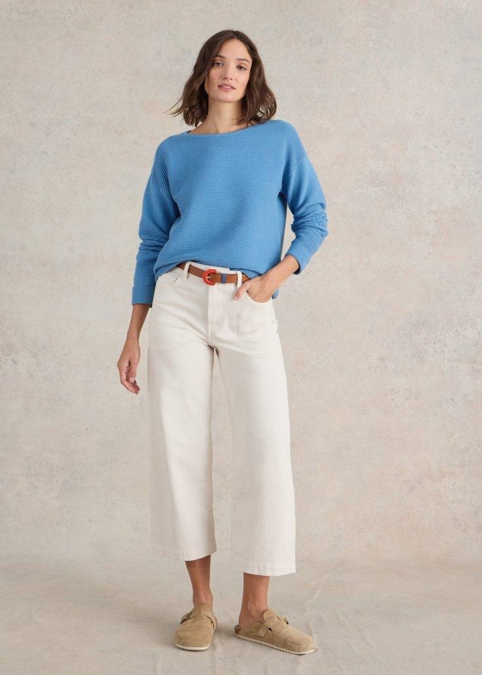 White Stuff White Stuff Pull Ras Du Cou Jana - Bleu Moyen