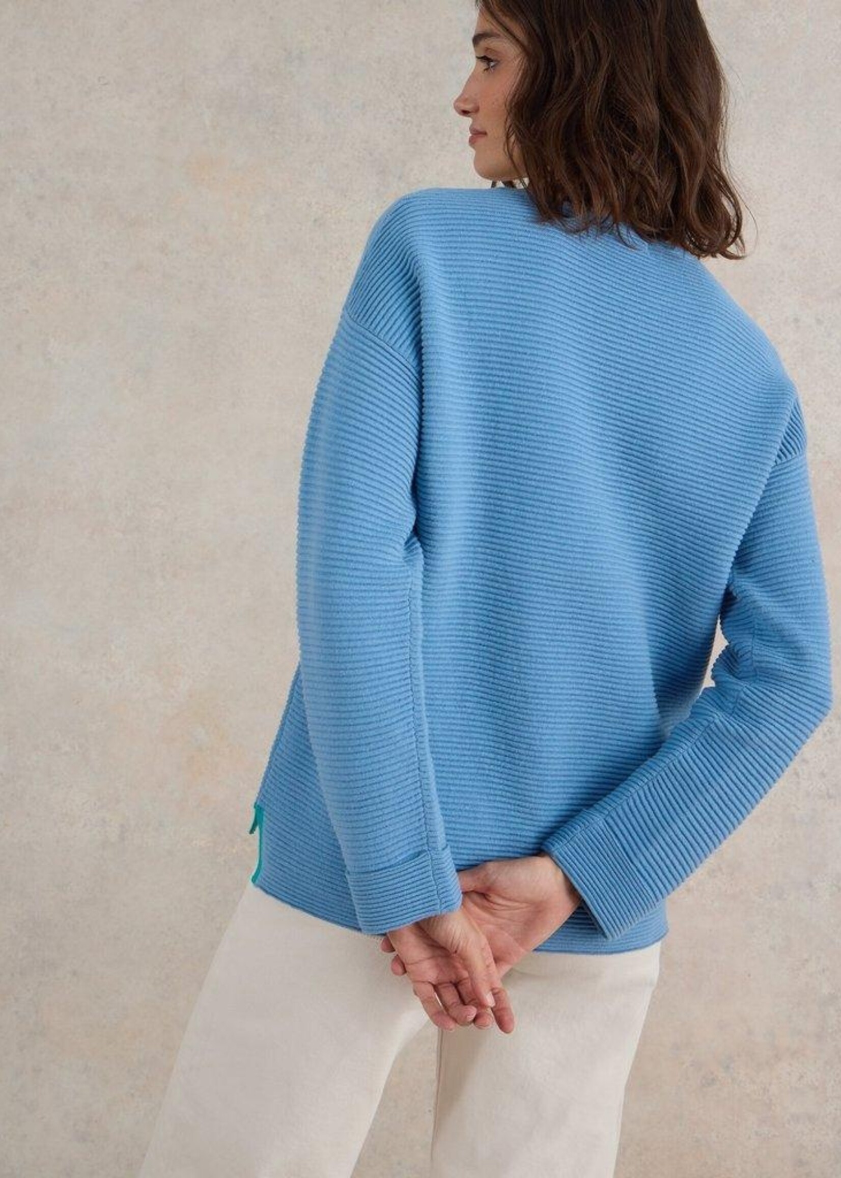 White Stuff White Stuff Pull Ras Du Cou Jana - Bleu Moyen