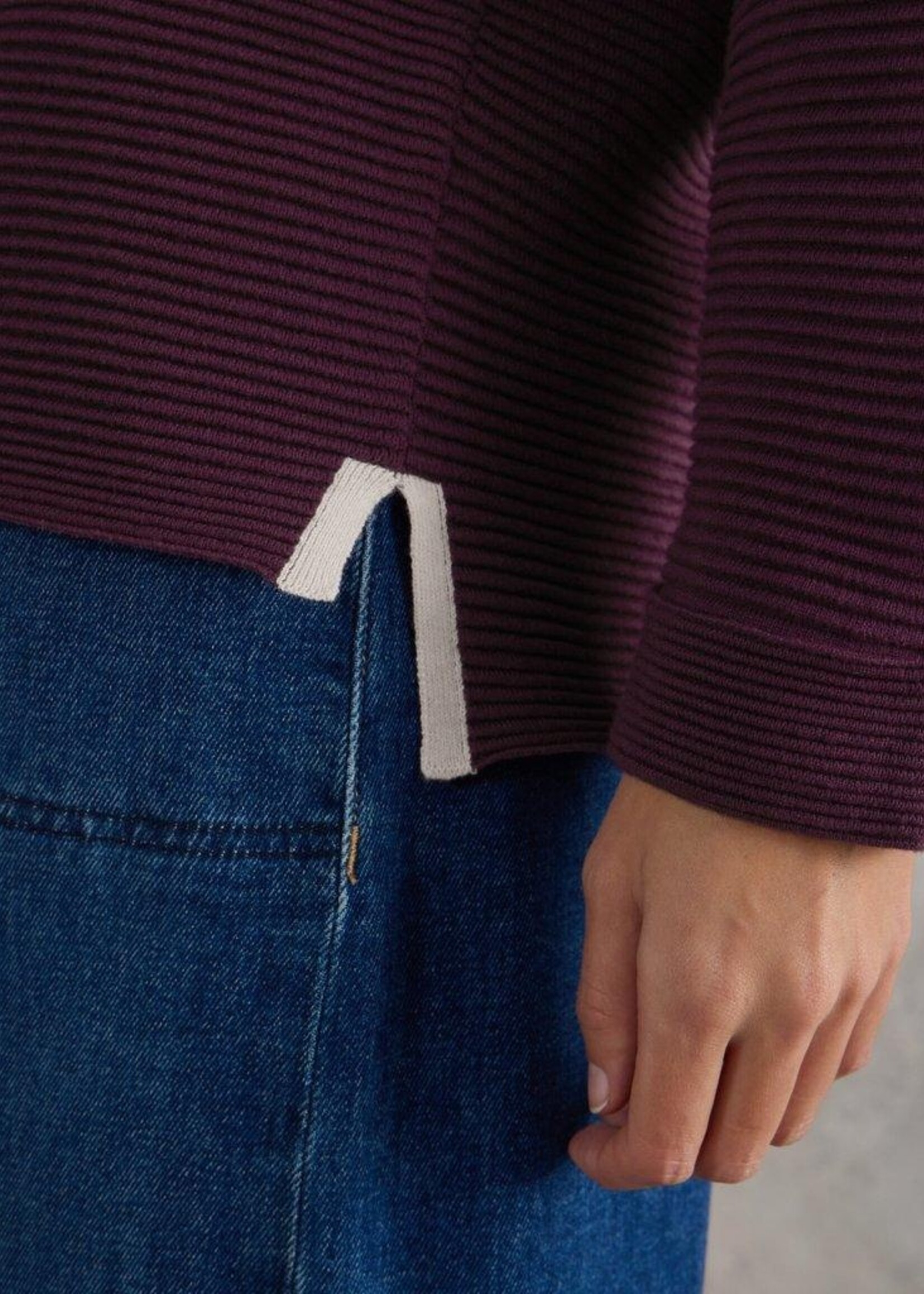 White Stuff White Stuff Jana Crew Neck Jumper - Mid Plum
