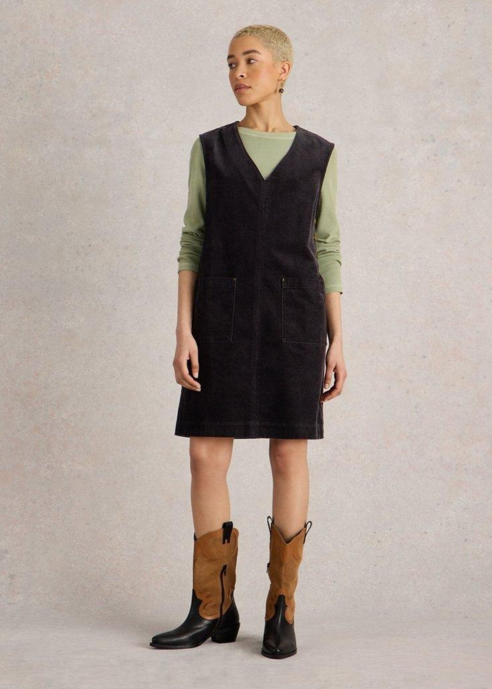 White Stuff White Stuff Maple Cord Pinafore - Black