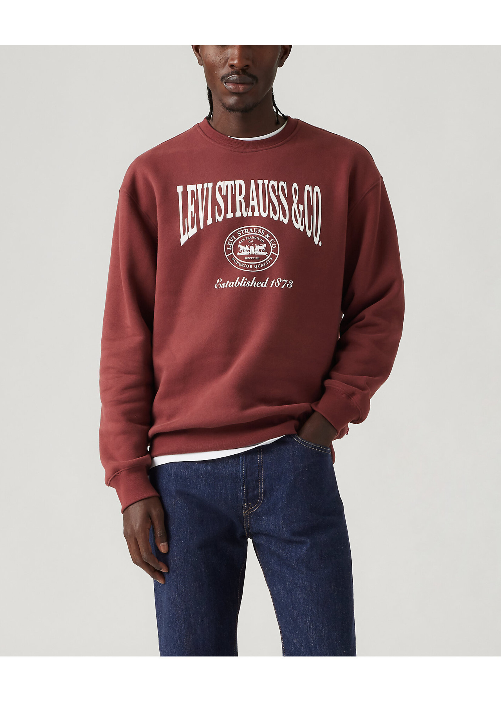 Levi's Levis Graphic Crew Coupe Relax 90’s Prep Logo - Andora