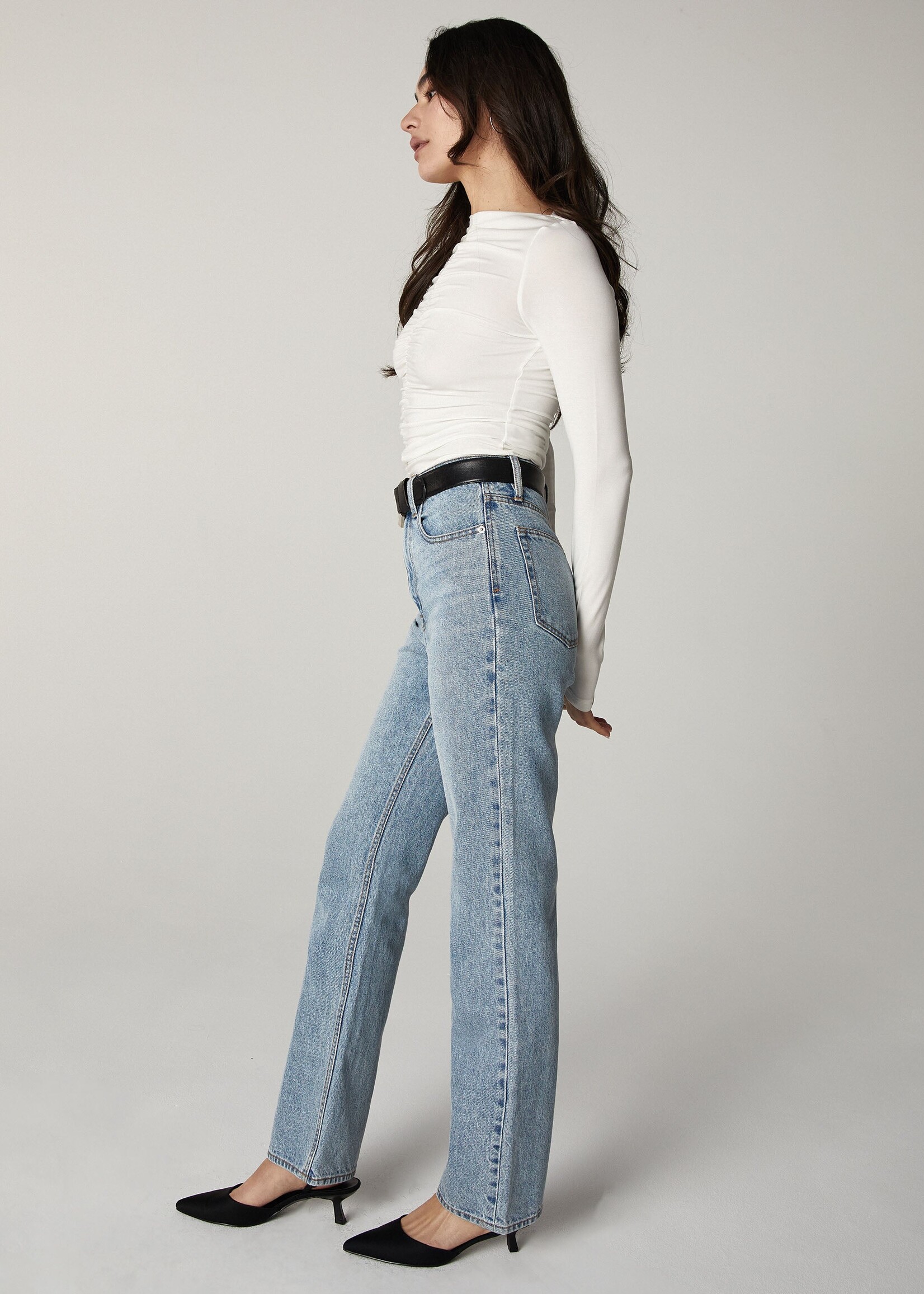 Unpublished Unpublished Pantalon Droit Taille Haute Rae - Nostalgie