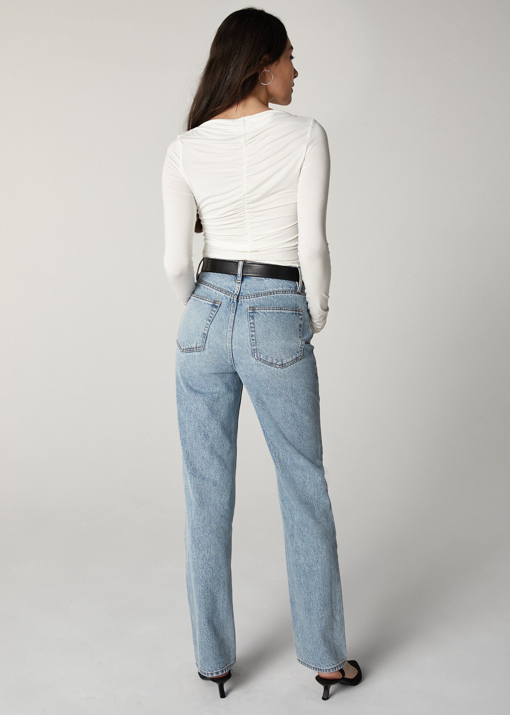 Unpublished Unpublished Pantalon Droit Taille Haute Rae - Nostalgie