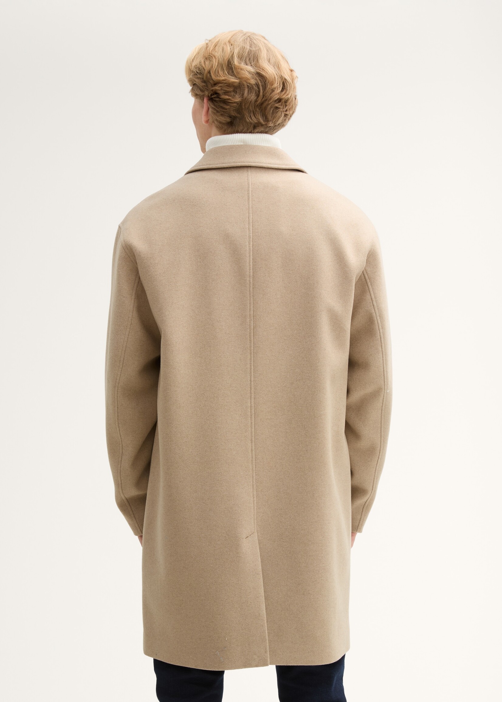 Tom Tailor Tom Tailor Relaxed Wool Coat - Foggy Beige Melange