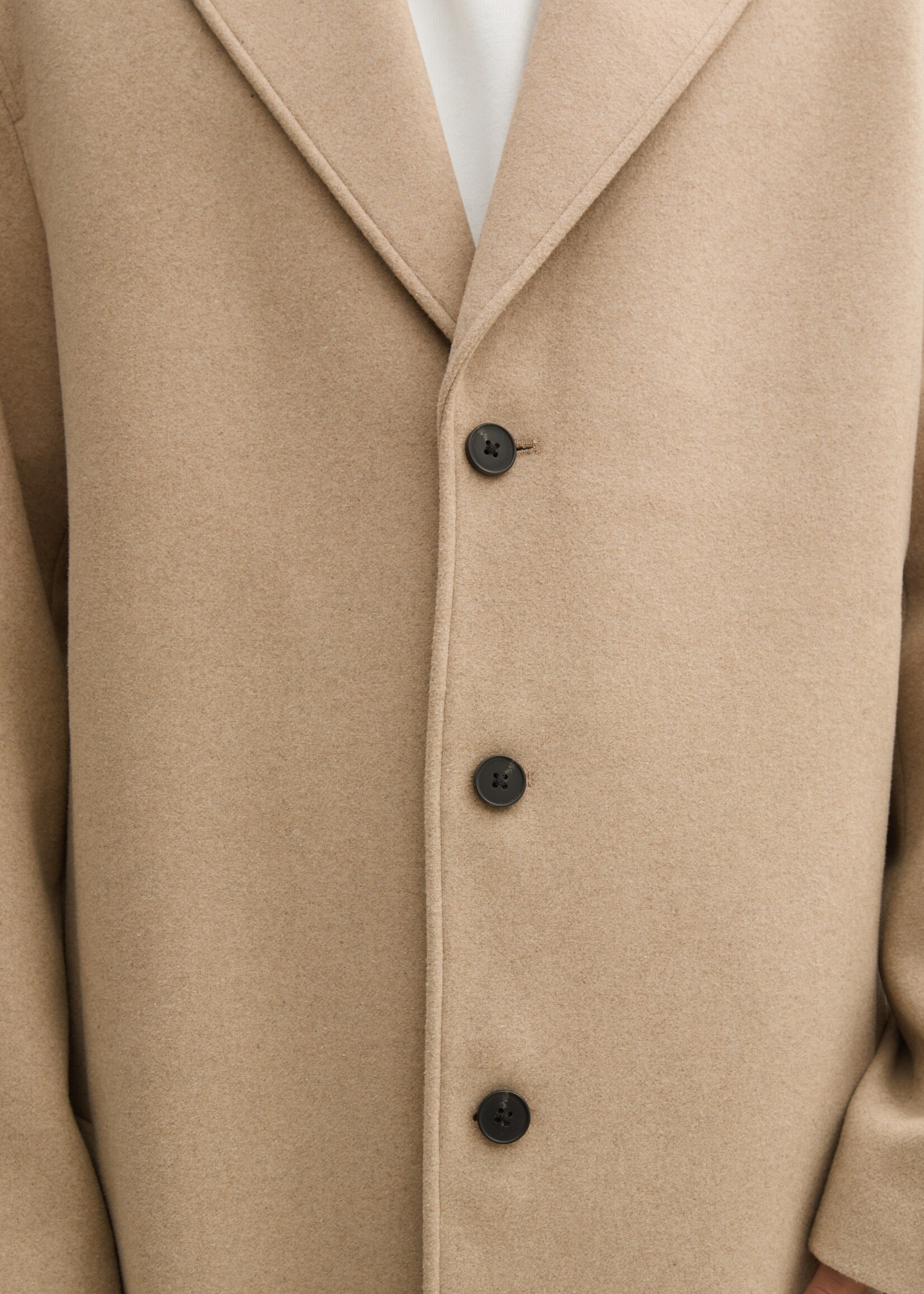 Tom Tailor Tom Tailor Relaxed Wool Coat - Foggy Beige Melange