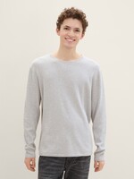 Tom Tailor Tom Tailor Tricot À Bords Roulés Structurés - Gris