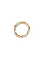 Be-Blue Classic Freshwater Pearl Elastic Ring - Gold