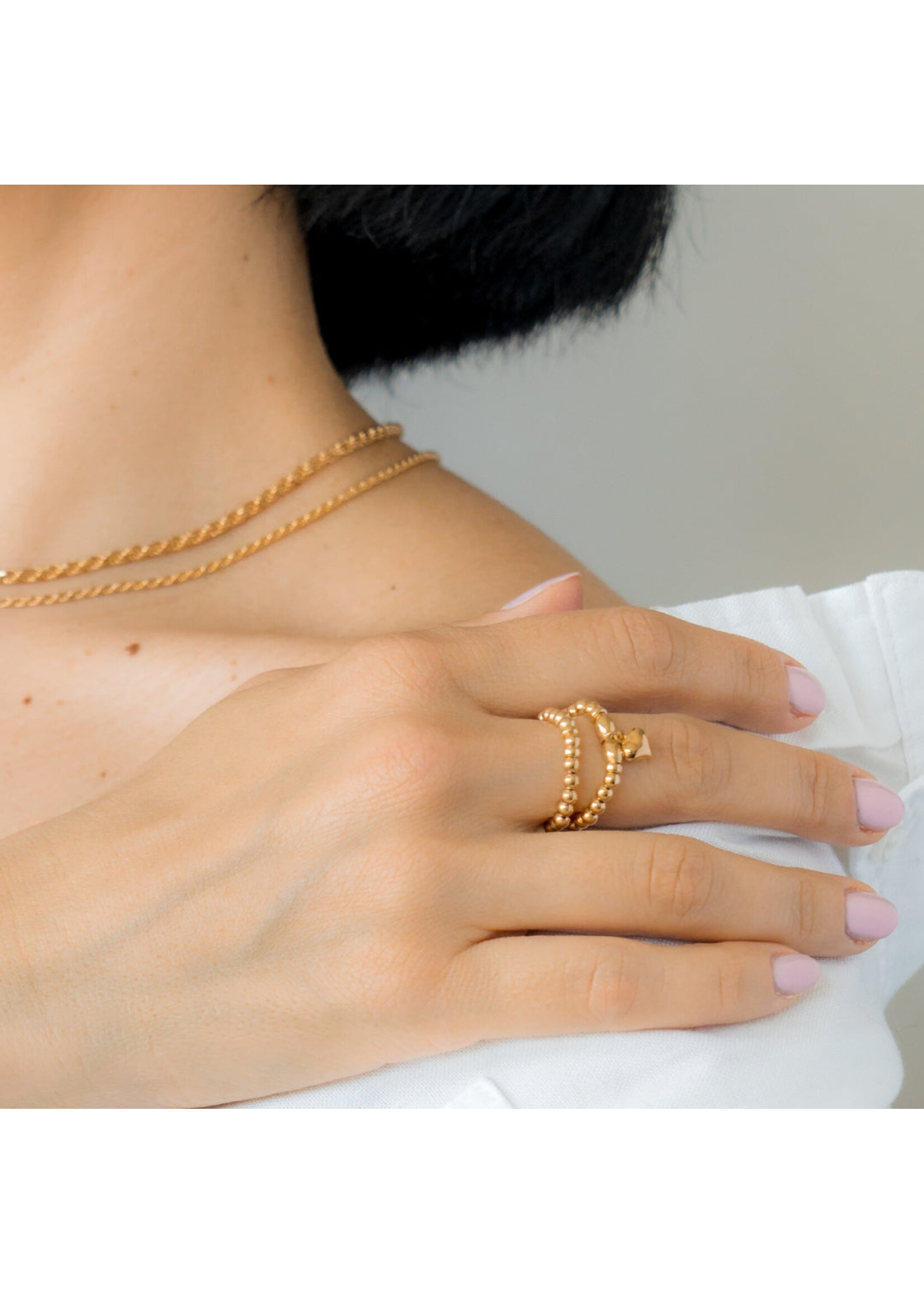Be-Blue Bague Élastique Be Timeless - Or