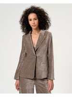 Surkana Surkana Plain Elastic Velvet Blazer - Stone