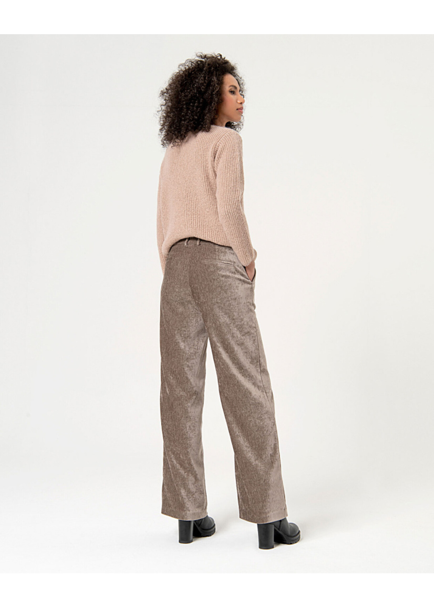 Surkana Surkana Pantalon Large En Velours Uni - Pierre