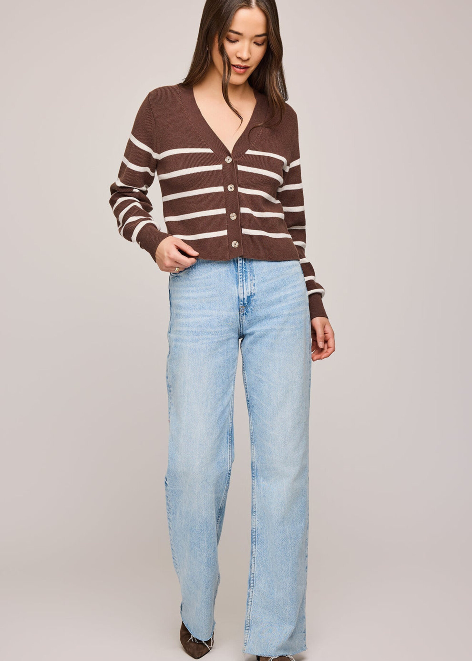 Gentle Fawn Eden Cardigan - Brunette Stripe
