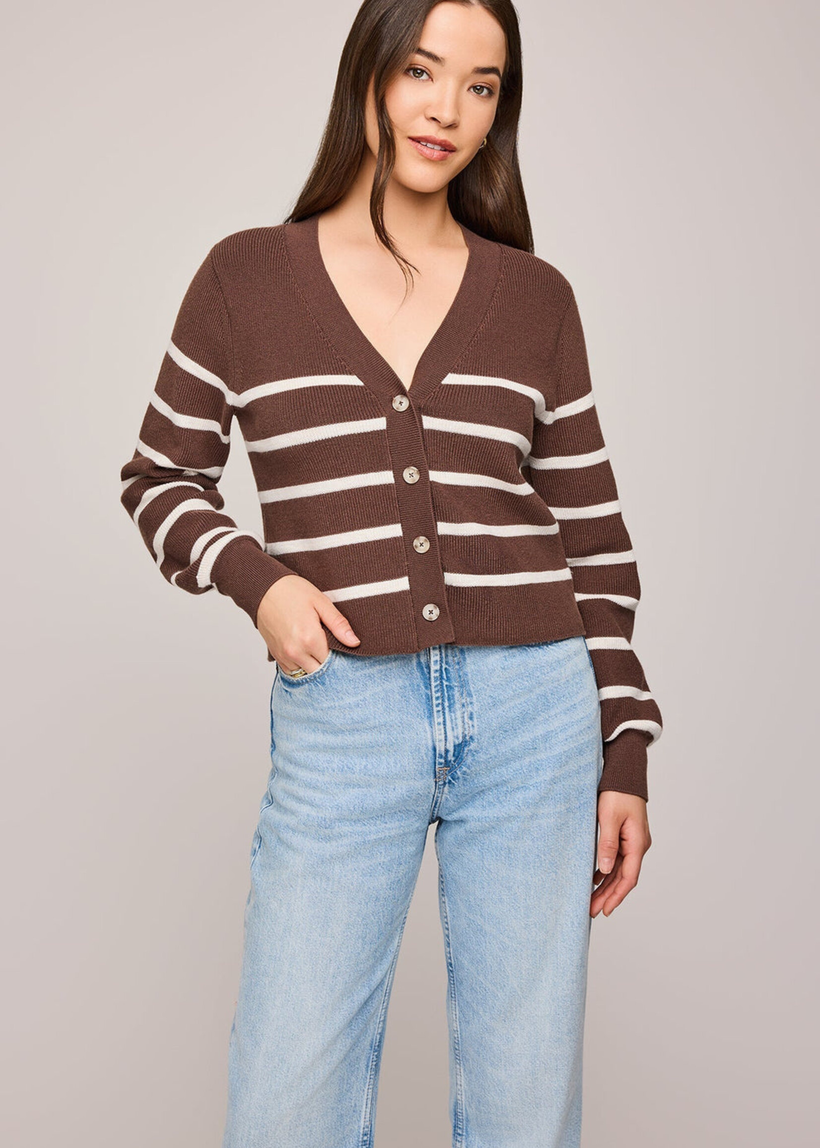 Gentle Fawn Eden Cardigan - Brunette Stripe