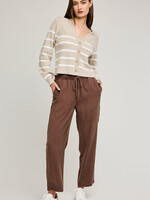 Gentle Fawn Eden Cardigan - Heather Oat Stripe